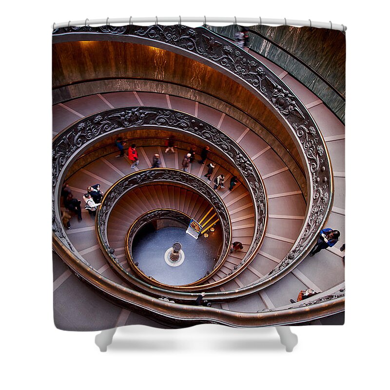 2013. Shower Curtain featuring the photograph The Vatican Stairs #2 by Jouko Lehto