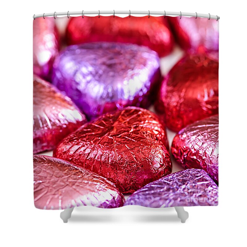 Candy Shower Curtain featuring the photograph Valentine hearts 1 by Elena Elisseeva