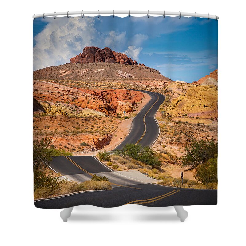 America Shower Curtain featuring the photograph Valley of Fire #2 by Inge Johnsson