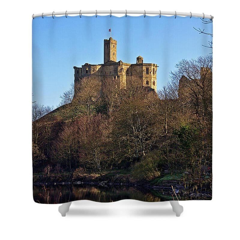 Warkworth Shower Curtain featuring the photograph Warkworth Castle #2 by David Pringle