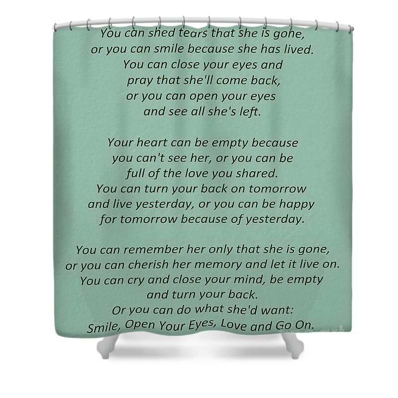  Shower Curtain featuring the photograph 210- Tears that SHE is gone by Joseph Keane