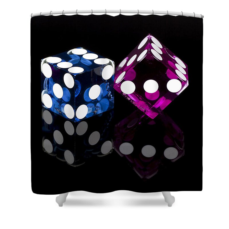 Dice Shower Curtain featuring the photograph Colorful Dice #22 by Raul Rodriguez