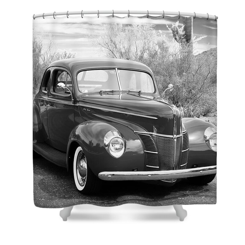 1940 Ford Deluxe Coupe Shower Curtain featuring the photograph 1940 Ford Deluxe Coupe #3 by Jill Reger
