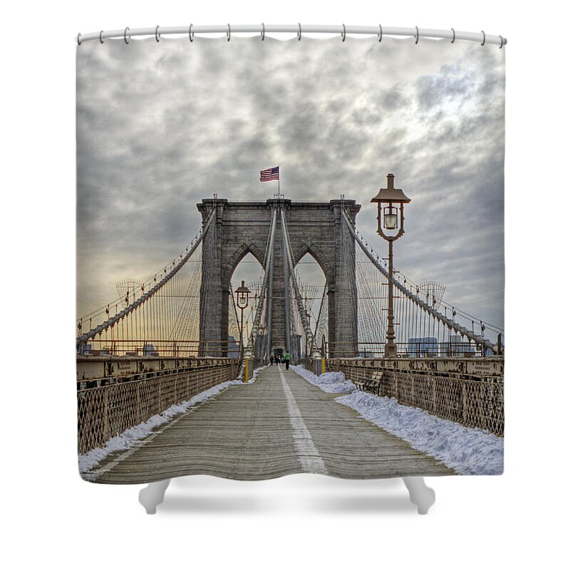 Brooklyn Bridge Shower Curtain featuring the photograph Brooklyn Bridge #3 by Jerry Gammon