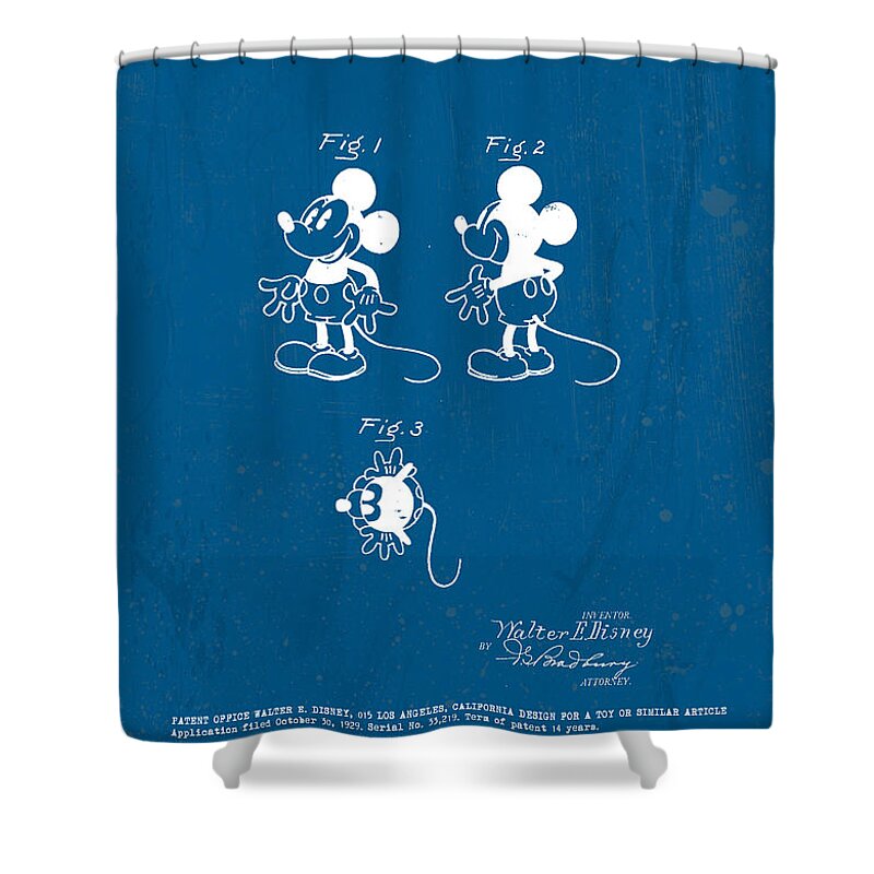 Disney Shower Curtain featuring the digital art Disney Mickey Mouse #3 by Marlene Watson