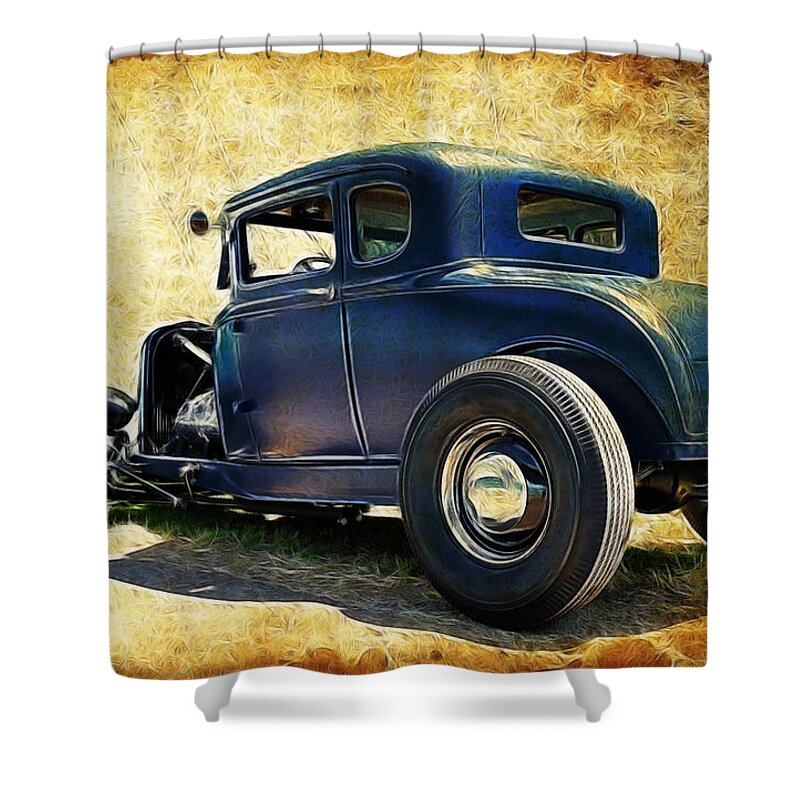 Ford Coupe Shower Curtain featuring the photograph Hot Rod Ford #1 by Steve McKinzie
