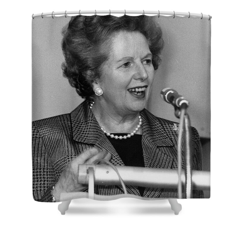 Margaret Shower Curtain featuring the photograph Margaret Thatcher #3 by David Fowler