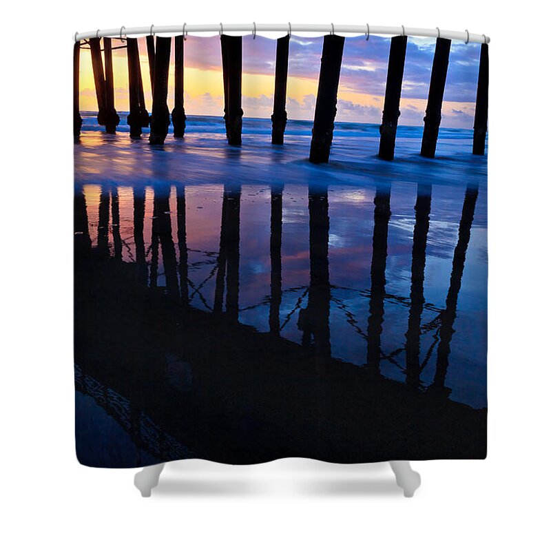 Pier Shower Curtain featuring the photograph Oceanside Pier at Sunset #3 by Ben Graham