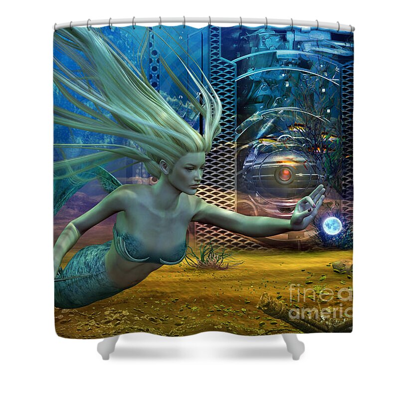 Myths And Legends Shower Curtain featuring the digital art Of Myths And Legends by Shadowlea Is