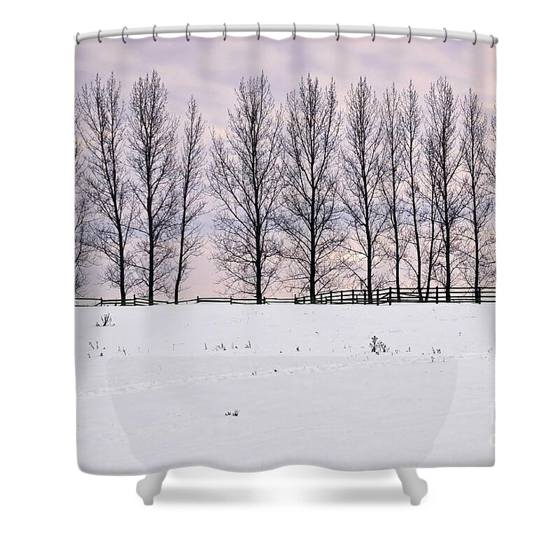 Landscape Shower Curtain featuring the photograph Rural winter landscape 2 by Elena Elisseeva