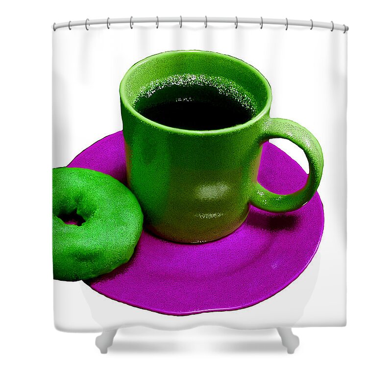 Purple Shower Curtain featuring the painting Saturday Morning Breakfast #3 by Bruce Nutting