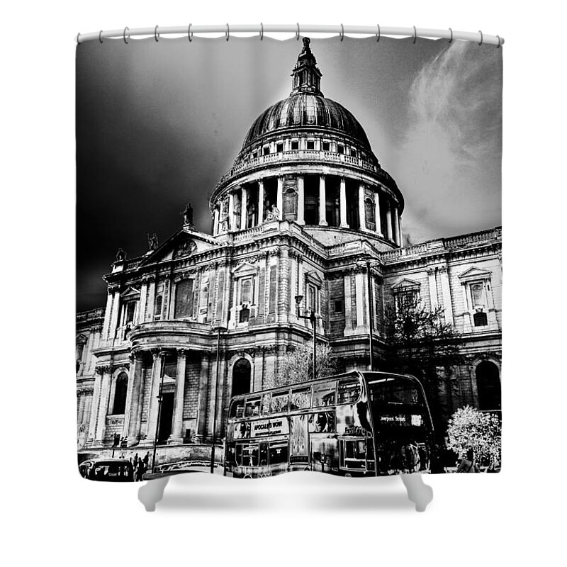 St Pauls Shower Curtain featuring the digital art St Pauls Cathedral London Art #3 by David Pyatt