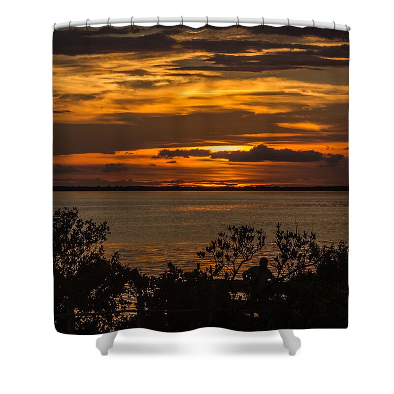 Florida Shower Curtain featuring the photograph Sunset #3 by Jane Luxton
