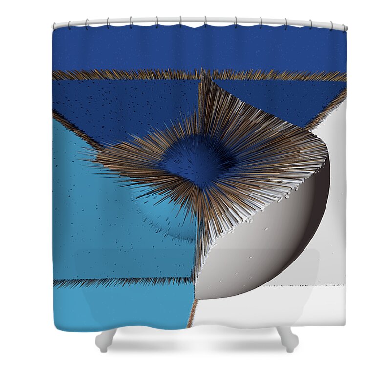 3d Shower Curtain featuring the digital art 3D Abstract 19 by Angelina Tamez