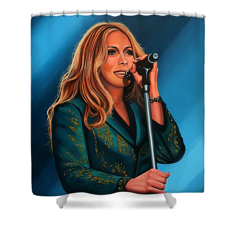 Anouk Shower Curtain featuring the painting Anouk Painting by Paul Meijering