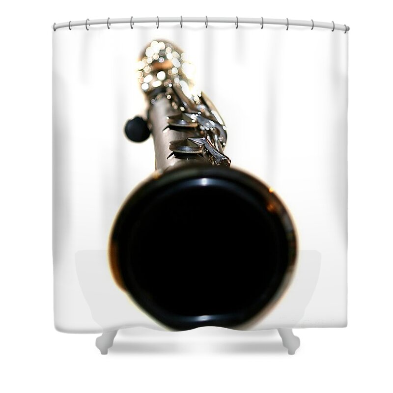 Music Shower Curtain featuring the photograph Clarinet #4 by Henrik Lehnerer