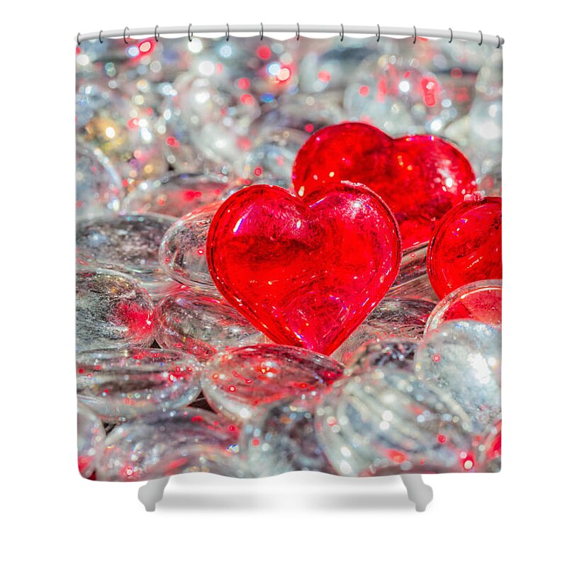 Amethyst Shower Curtain featuring the photograph Crystal Heart #4 by Peter Lakomy