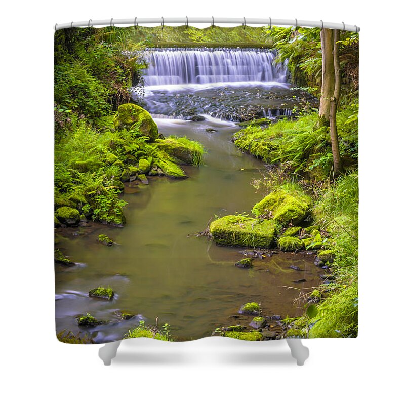 Airedale Shower Curtain featuring the photograph Goit Stock Waterfall #4 by Mariusz Talarek