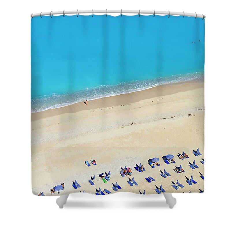 Water's Edge Shower Curtain featuring the photograph Greece, Ionian Island, Cephalonia #4 by Tuul & Bruno Morandi