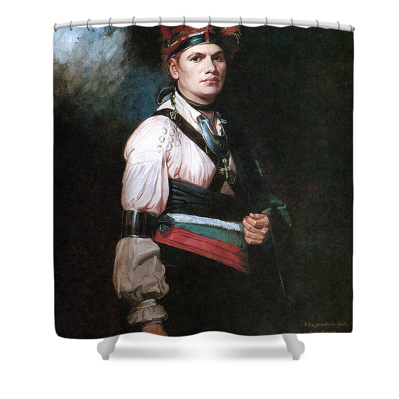 1776 Shower Curtain featuring the painting Joseph Brant (1742-1807) #4 by Granger