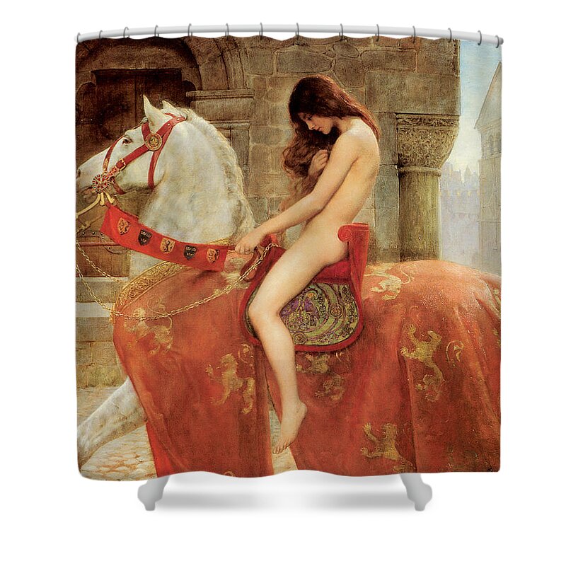 Lady Godiva Shower Curtain featuring the painting Lady Godiva by John Collier