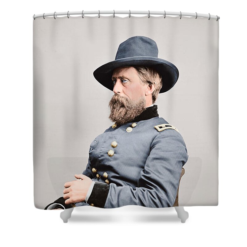 Vertical Shower Curtain featuring the photograph Major General Jefferson C. Davis #4 by Stocktrek Images