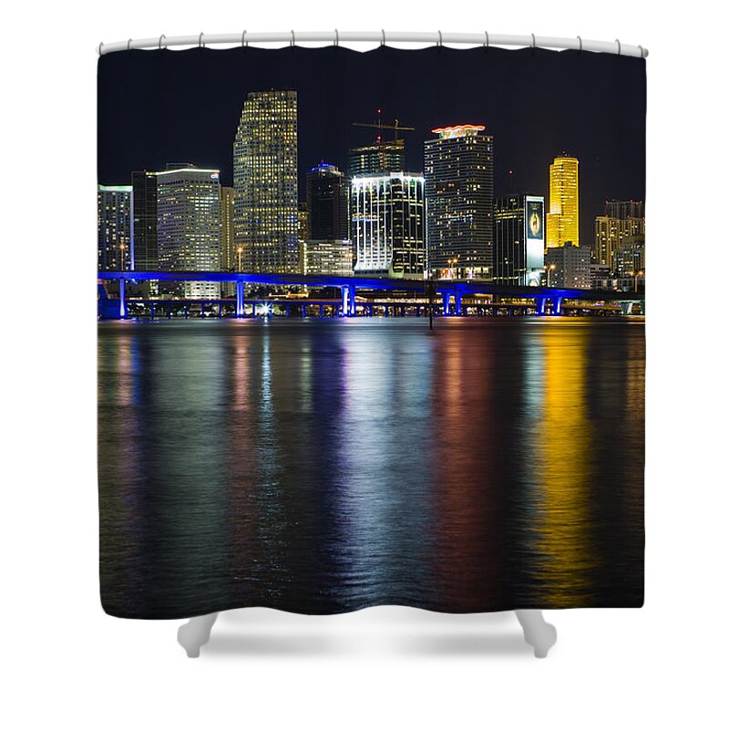 Architecture Shower Curtain featuring the photograph Miami Downtown Skyline by Raul Rodriguez
