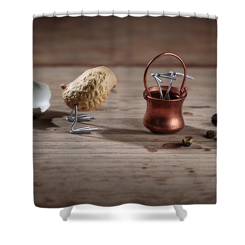 Simple Things Shower Curtain featuring the photograph Simple Things - Strange Birds by Nailia Schwarz