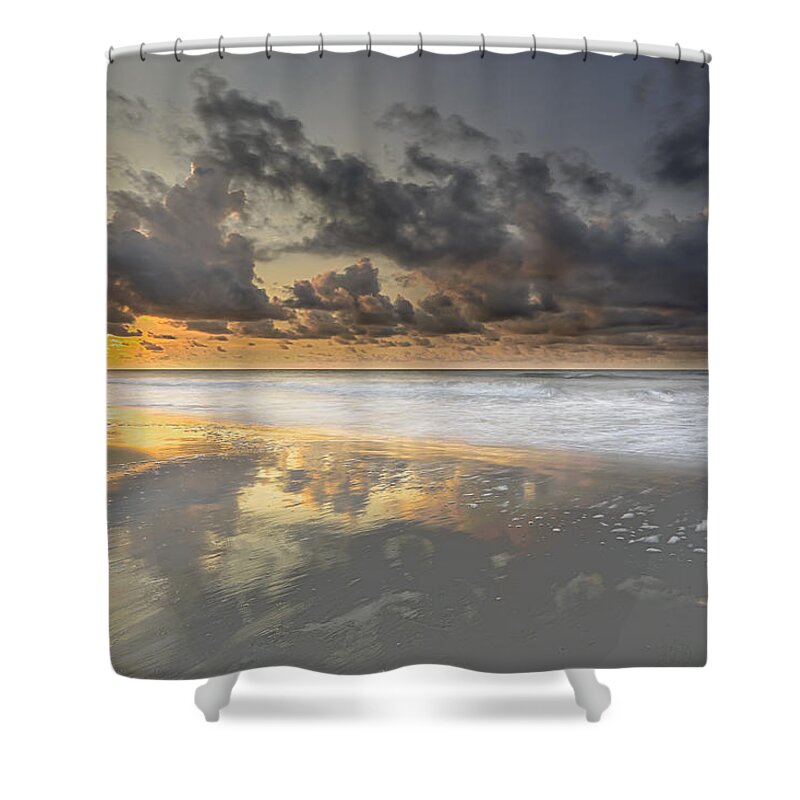 Atlantic Ocean Shower Curtain featuring the photograph Sunrise on Hilton Head Island #4 by Peter Lakomy