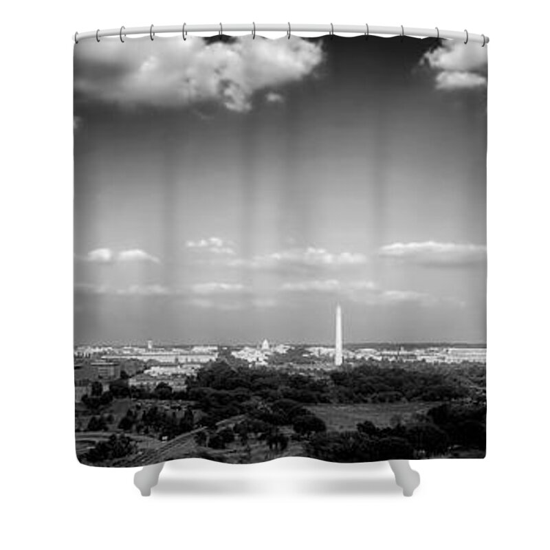 Washington D.c. Shower Curtain featuring the photograph Washington D.C. Panorama #2 by Mountain Dreams