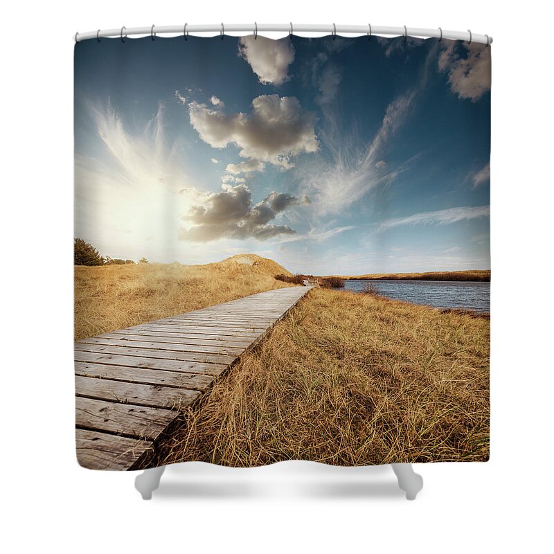 Grass Family Shower Curtain featuring the photograph Way Through The Dunes #4 by Ppampicture