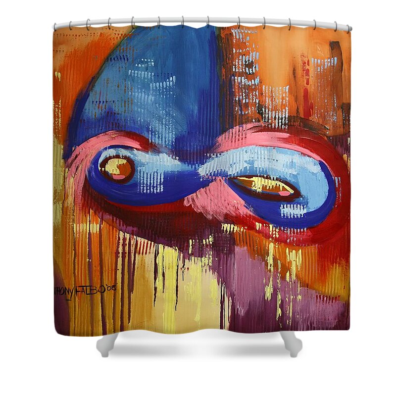 40 Days And 40 Nights Shower Curtain featuring the painting 40 Days And 40 Nights by Anthony Falbo