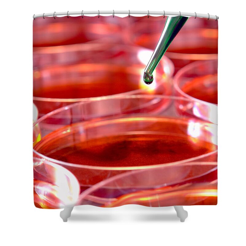 Lab Shower Curtain featuring the photograph Laboratory Experiment in Science Research Lab #40 by Science Research Lab