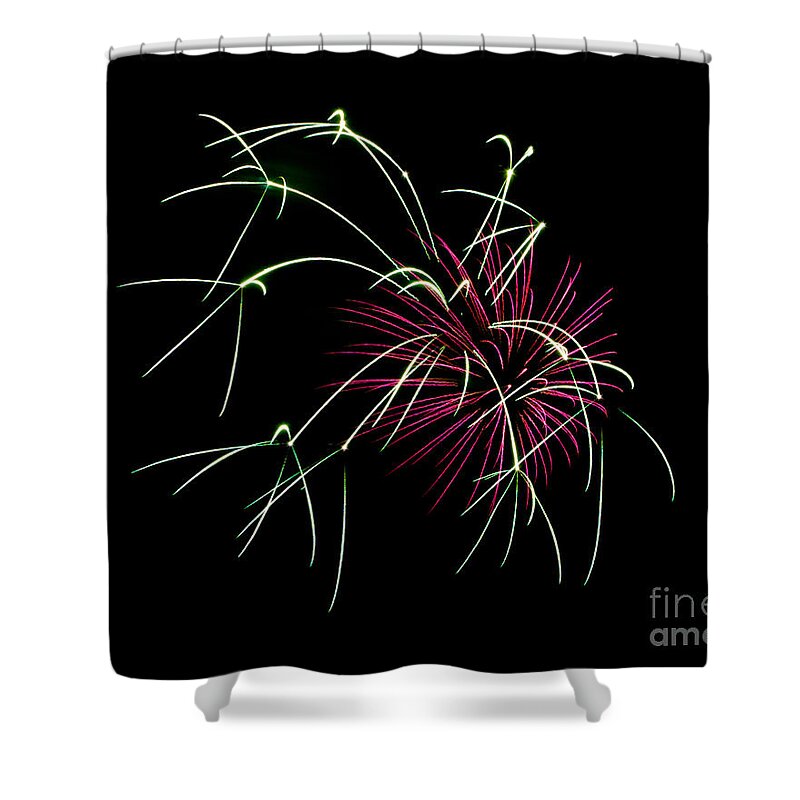 Fireworks Shower Curtain featuring the photograph RVR Fireworks 2013 #42 by Mark Dodd