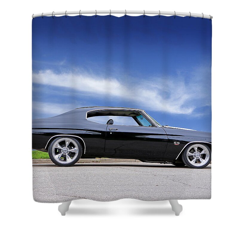 Chevrolet Shower Curtain featuring the photograph 454 SS Chevelle by Christopher McKenzie