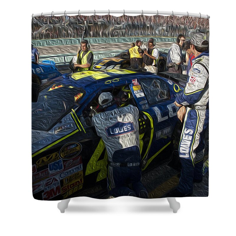 48 Shower Curtain featuring the photograph 48 Team by Kevin Cable