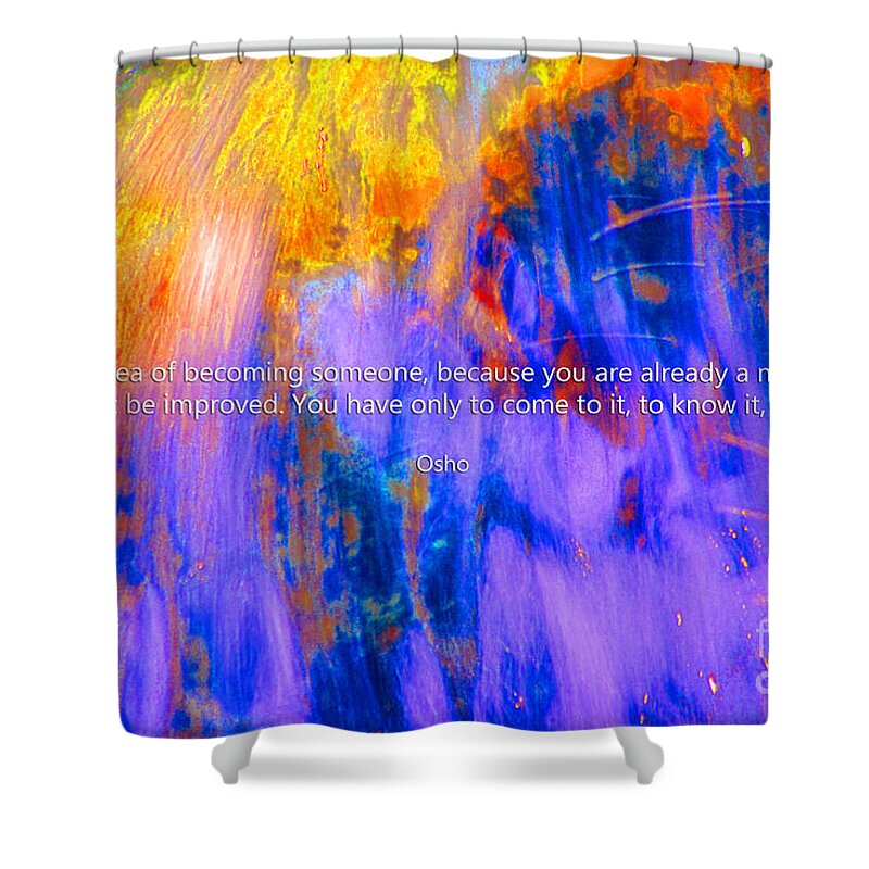 Osho Shower Curtain featuring the photograph 49- Osho by Joseph Keane