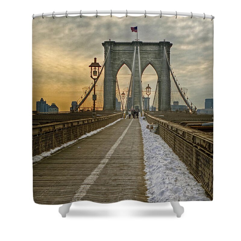 Brooklyn Bridge Shower Curtain featuring the photograph Brooklyn Bridge #5 by Jerry Gammon