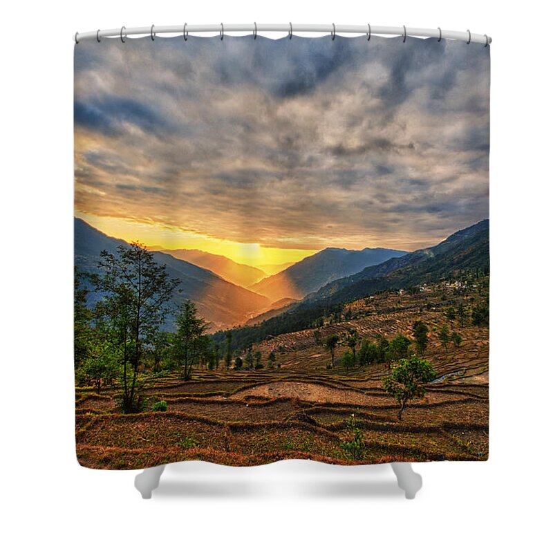 Adventure Shower Curtain featuring the photograph Kalinchok Kathmandu Valley Nepal #5 by U Schade