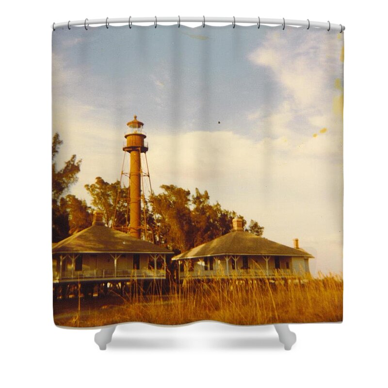 Sanibel Is. Shower Curtain featuring the photograph Lighthouse Landscape #5 by Robert Floyd