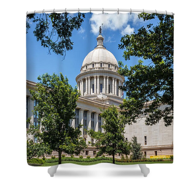 American Shower Curtain featuring the photograph Oklahoma State Capital #5 by Doug Long
