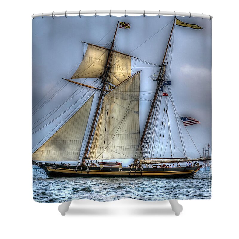 Tall Ship Shower Curtain featuring the photograph Tall Ships #3 by Dale Powell