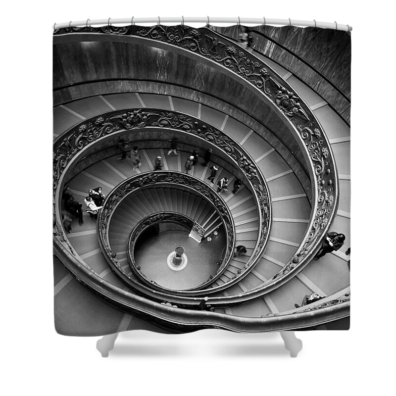 2013. Shower Curtain featuring the photograph The Vatican Stairs #9 by Jouko Lehto
