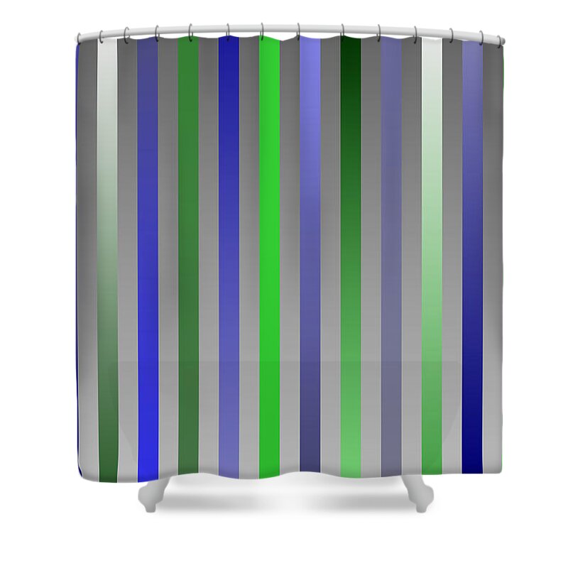 Abstract Digital Algorithm Rithmart Shower Curtain featuring the digital art 5x7.4 by Gareth Lewis