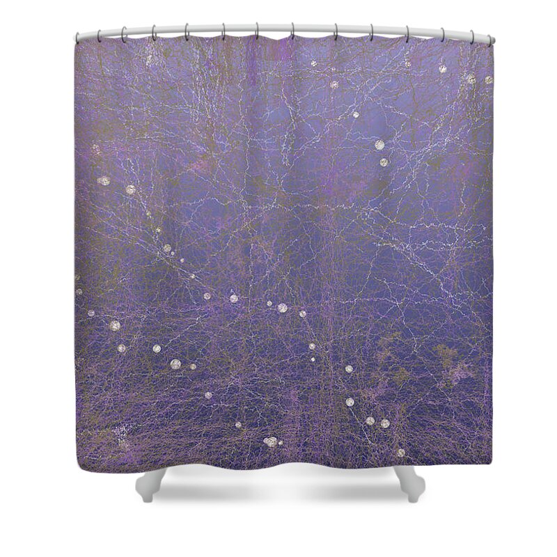 Abstract Shower Curtain featuring the digital art 5x7.l.1.24 by Gareth Lewis