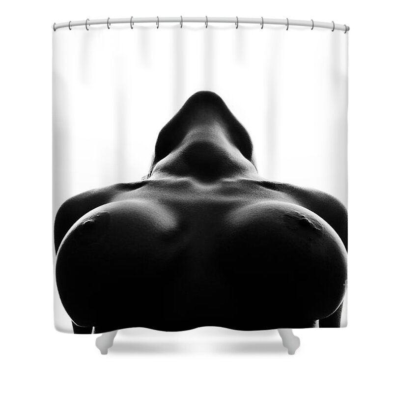 Naked Shower Curtain featuring the photograph Black And White Nude #7 by Gunnar Orn Arnason