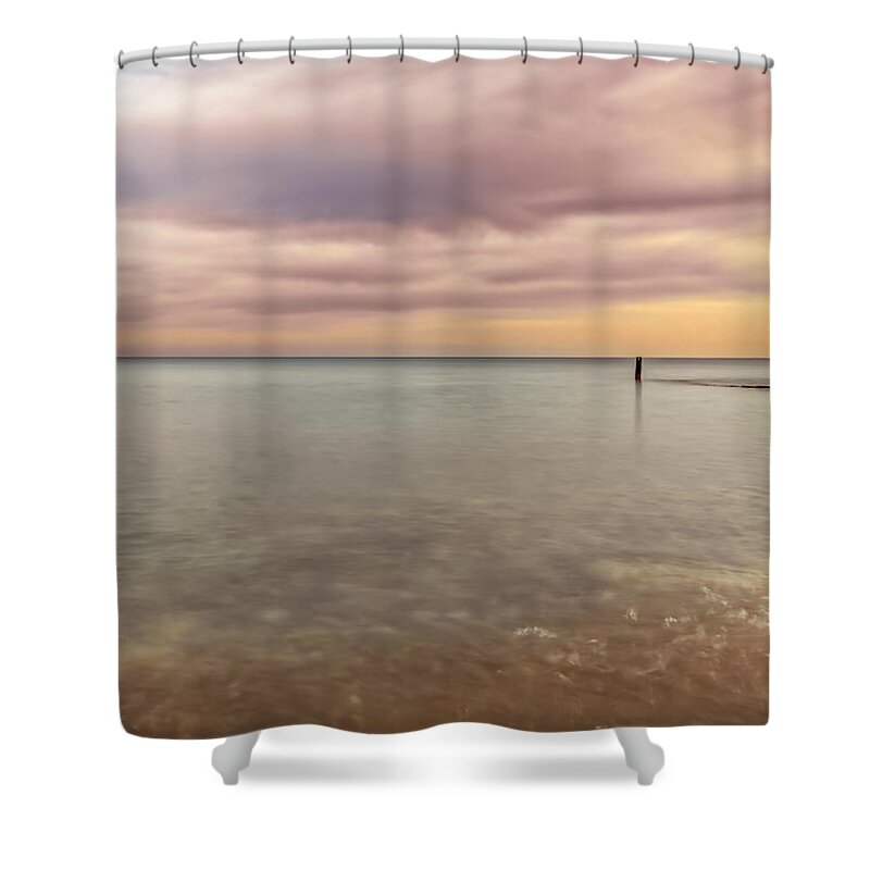 Lake Michigan Shower Curtain featuring the photograph Breakwater by Peter Lakomy