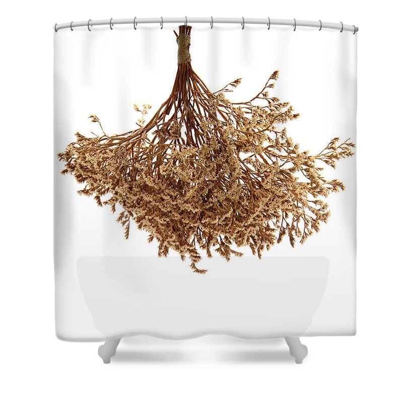 Flower Shower Curtain featuring the photograph Hanging Dried Flowers Bunch #6 by Olivier Le Queinec