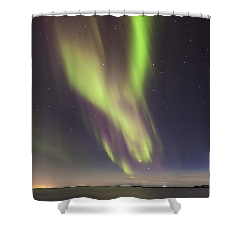Northern Lights Shower Curtain featuring the photograph Northern Lights Iceland #10 by Gunnar Orn Arnason
