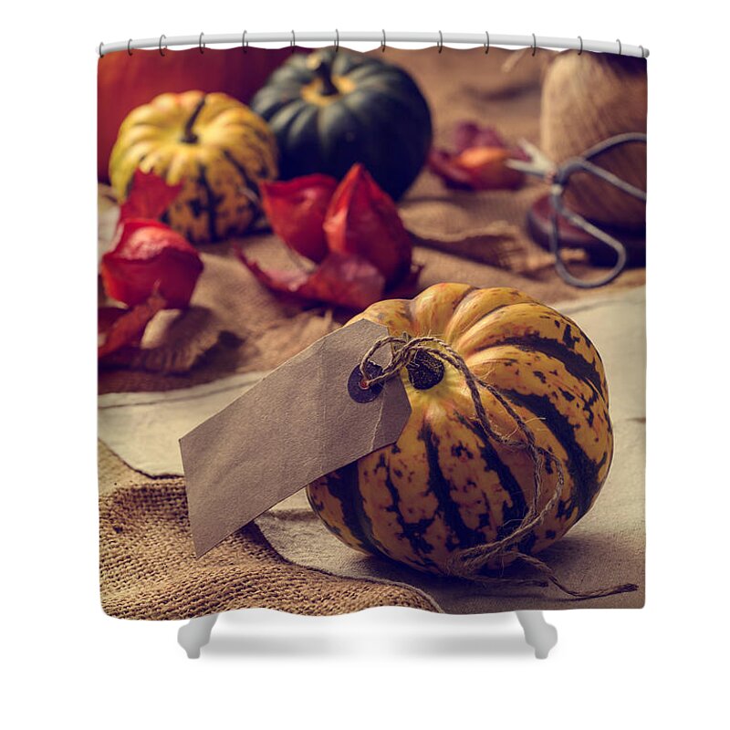 Pumpkin Shower Curtain featuring the photograph Pumpkins #6 by Amanda Elwell